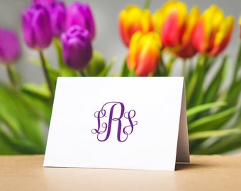 Monogrammed Note Cards, Mothers Day Gift, Personalized Note Cards, Monogrammed Stationery Set, Traditional Monogram Stationery, Gift for Her