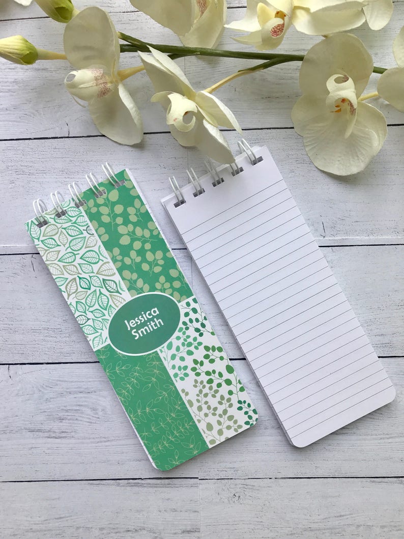 Spiral Bound Notepads Personalized Note Pads Set of 3 Etsy