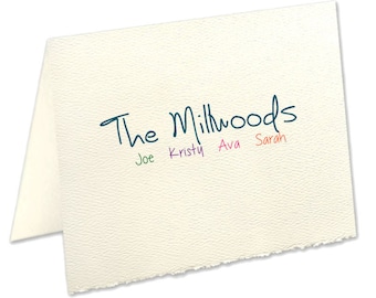 Deckled Edge Personalized Note Cards | The Enchanted Envelope