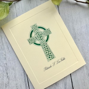 Personalized Sympathy Acknowledgement Cards Celtic Cross image 2