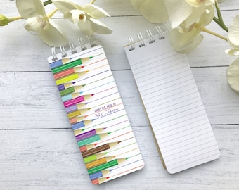 Spiral Bound Note Pads, To-Do List, Personalized Note Pads, Grocery List Pads, Stocking Stuffer, Teacher Gift, Teacher Notepad, Kids Notepad