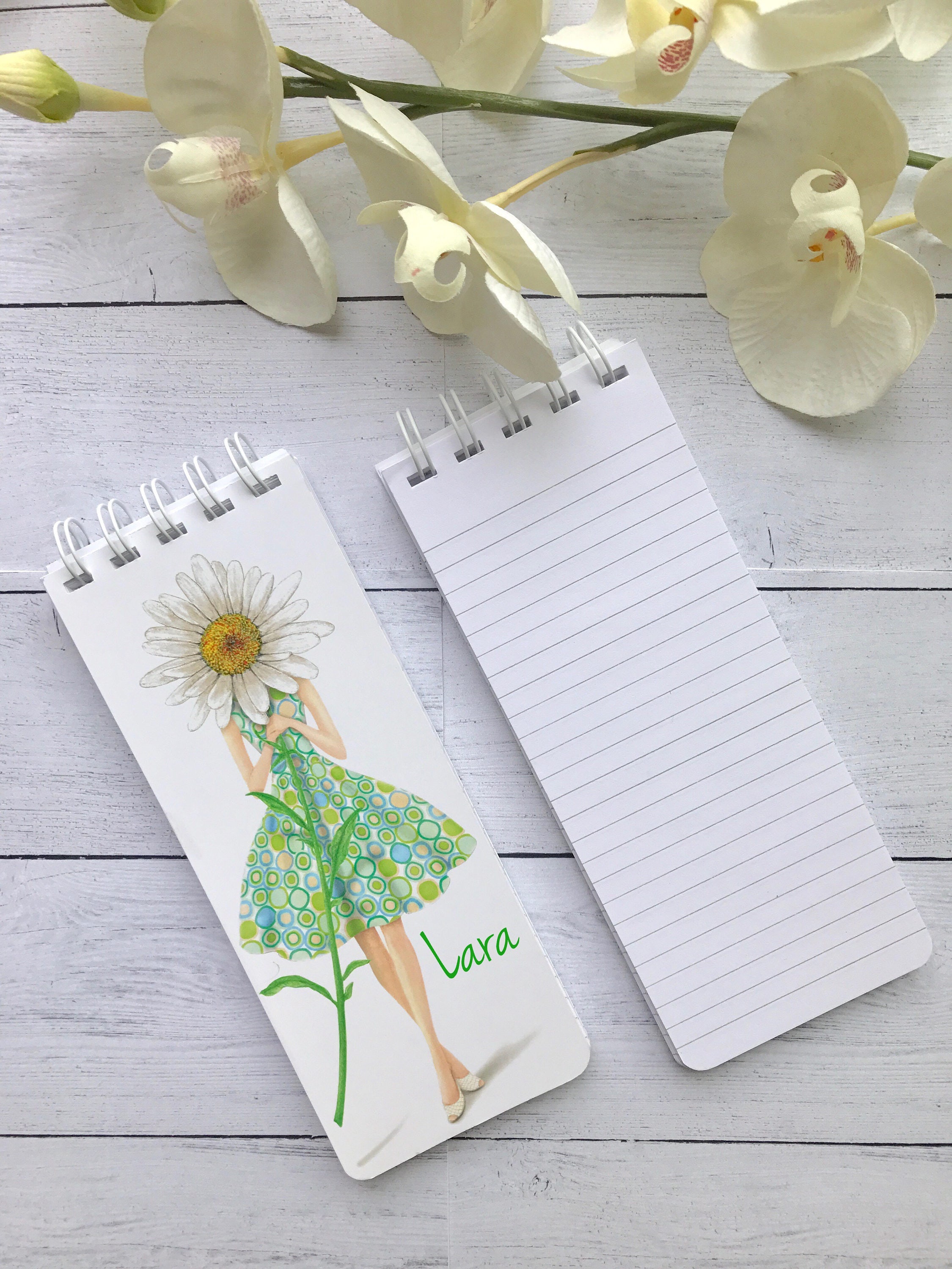 Personalized Notepads, Spiral Bound Pads, To-Do List, Set of 3 Note Pads,  Baby Shower Favors, Grocery List, Custom Note Pads, Baby Socks