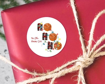Personalized Christmas Stickers, Custom Holiday Tags, Xmas Labels