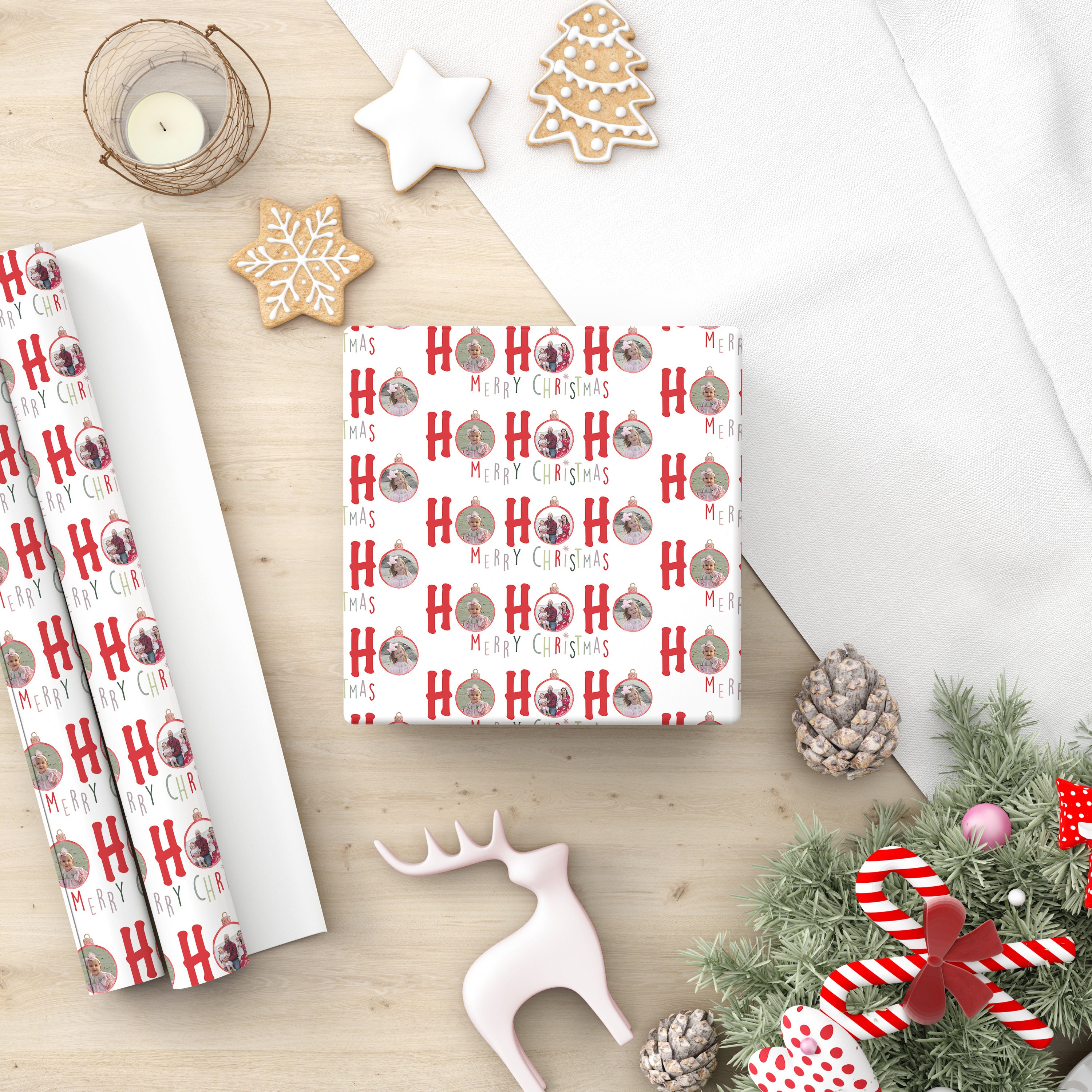 Personalised Customised Gift Wrapping Paper Christmas Gift 