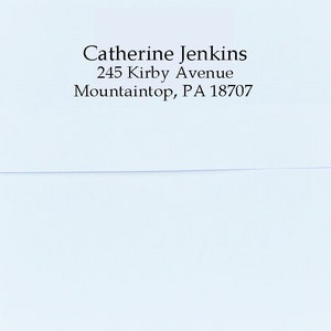 Return Address PRINTING on Envelopes for Note Cards from The Enchanted Envelope