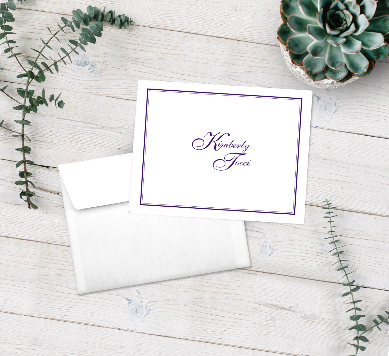 Personalized Note Cards Stationery Set Border Note Cards Etsy