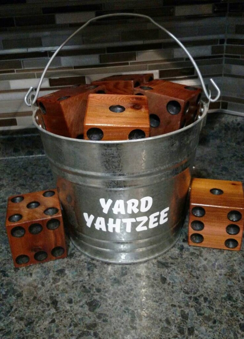 Yard Yahtzee Yard Farkle dice Yardzee lawn games dice Yahtzee yard game Outdoor games lawn dice Yard yahtzee image 3