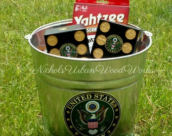 Us army yard Yahtzee Yard Yahtzee Yard Farkle  Yardzee lawn games dice Yahtzee yard game Outdoor games lawn dice Yard yahtzee Giant dice