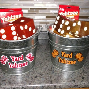 Yard Yahtzee Yard Farkle dice Yardzee lawn games dice Yahtzee yard game Outdoor games lawn dice Yard yahtzee image 1