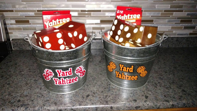 Yard Yahtzee Yard Farkle dice Yardzee lawn games dice Yahtzee yard game Outdoor games lawn dice Yard yahtzee image 1