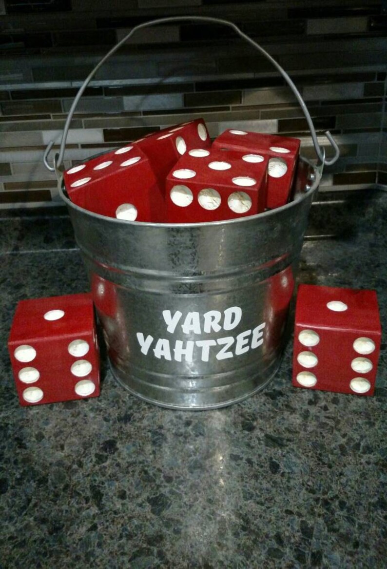 Yard Yahtzee Yard Farkle dice Yardzee lawn games dice Yahtzee yard game Outdoor games lawn dice Yard yahtzee image 2