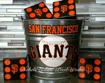 San Francisco Giants Yard  Yahtzee Yard Farkle  Yardzee lawn games dice Yahtzee yard game Outdoor games lawn dice Yard yahtzee Giants dice