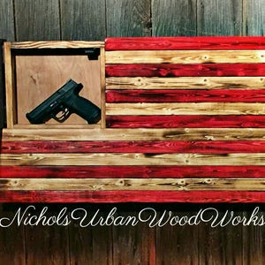 Wood American Flag red white and blue USA stars and stripes old Glory rustic furniture rustic American Flag America wood flag image 4