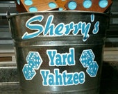 Yard Farkle Yard Yahtzee Yardzee lawn games dice Yahtzee yard game Outdoor games lawn dice yard dice yahtzee. With your name
