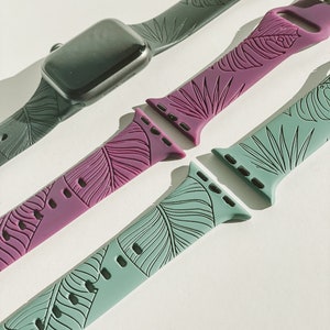 Tropical Watch Band | Custom Watch Band | Custom Engraved Watch Band | Gifts for Her | Smart Watch Band