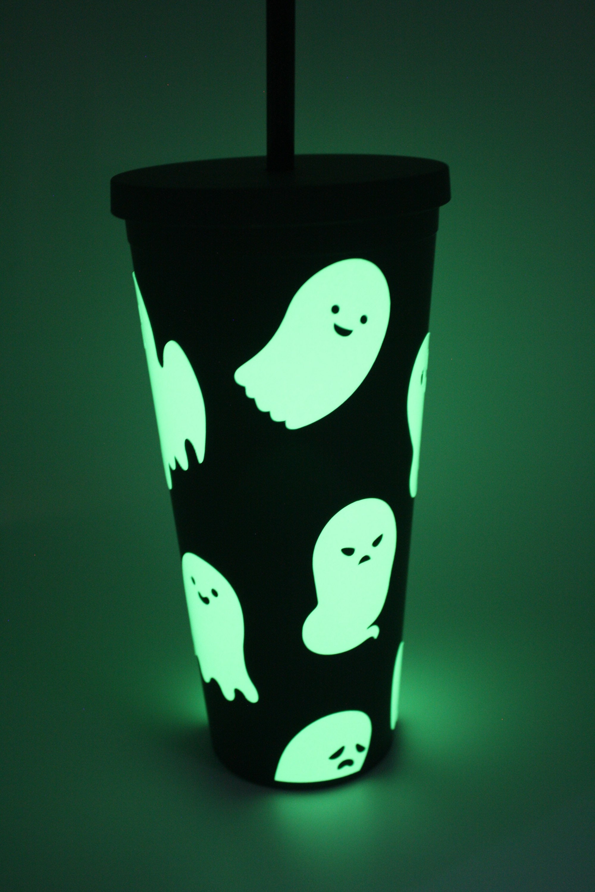 Glow in the Dark Ghost Tumbler Cute Halloween Cup Large Etsy