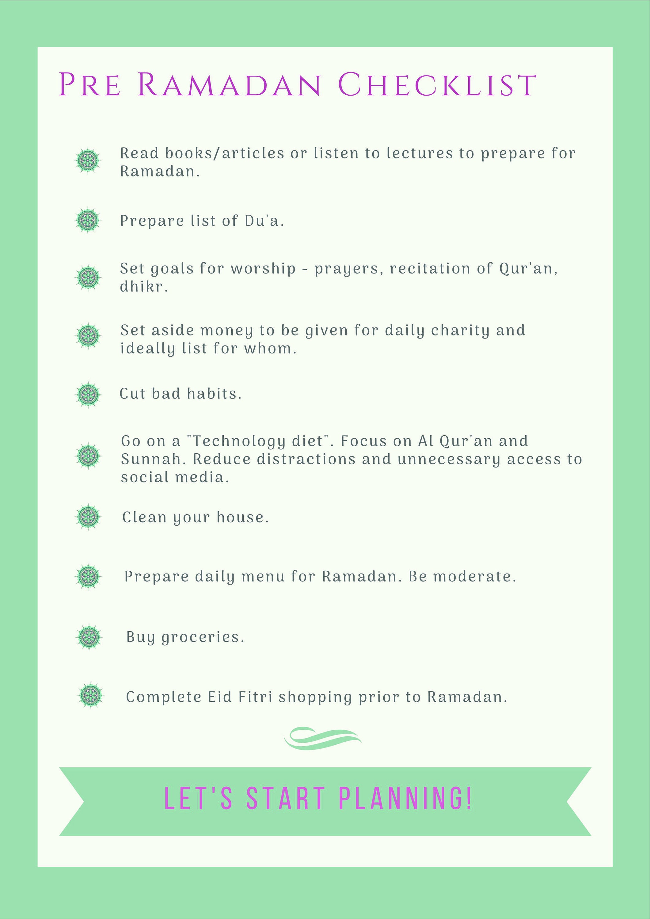 Ramadan Planner Printable Instant Download PDF files Etsy