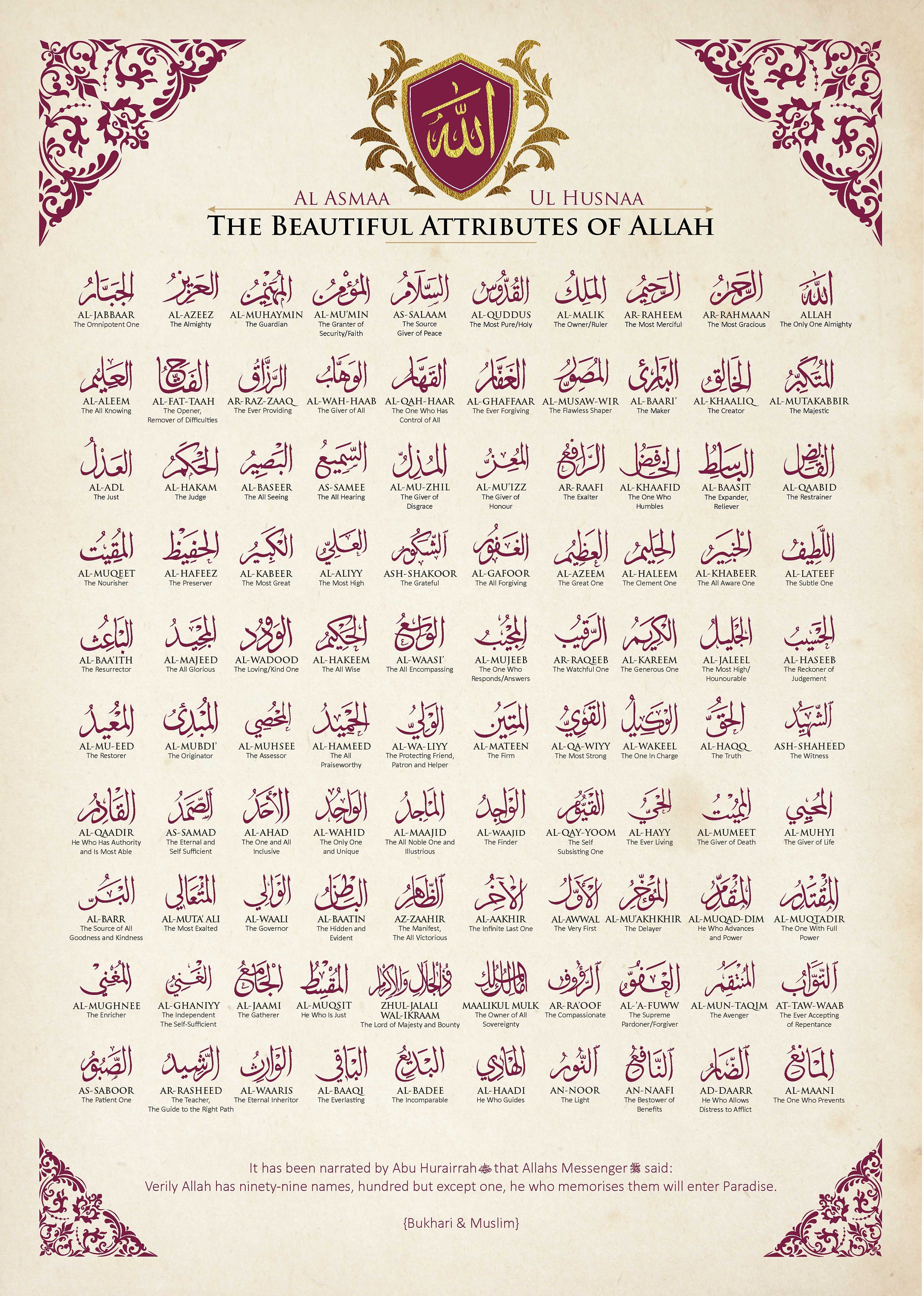 99 Names Of Allah PrintableSex Picture 99 Names Of Allah PrintableSex Picture