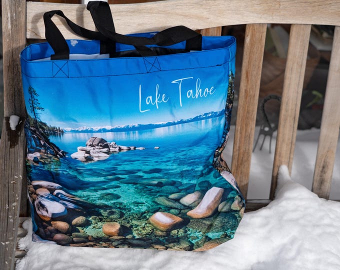 Lake Tahoe Art Tote Bags