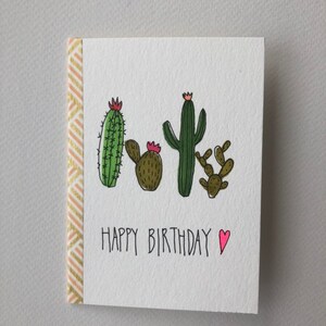 Carte d’anniversaire cactus