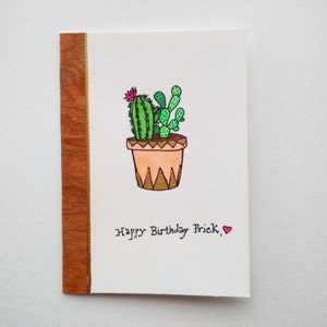 Happy Birthday Prick, Happy Birthday, Cactus Illustration, Cactus Card, Greeting Card, Birthday Card