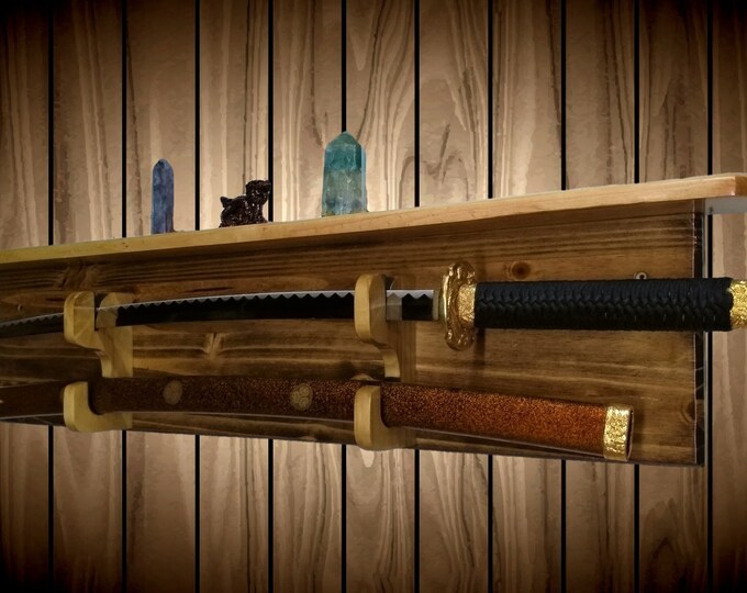 Custom Sword Rack walkerwoodgifts