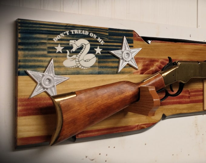 UNIQUE Don't Tread On Me Henry Lever Action Rifle Wall Display Collector Gift
