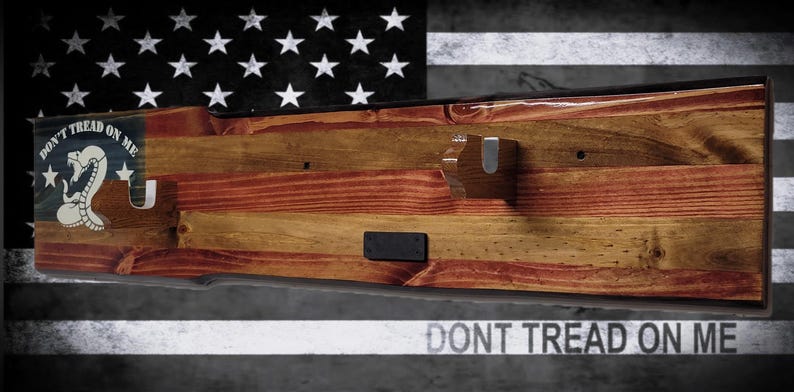 Handcrafted Old Glory M1 Garand Gun Rack - Rustic Knotty Pine Display ...