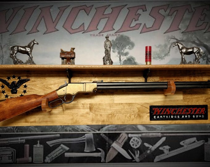 Traditional 13 Star Eagle Winchester Aspen Lever Action Rifle Shelf Wall Display gift