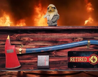 Traditional Fireman's Axe Display Shelf for Retired Firefighters Gift