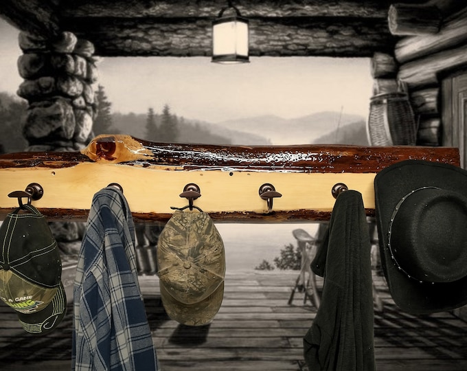 Live Edge Rustic Red Cedar Coat Rack 6 One of a Kind Hooks for Your Hanging Needs! Perfect Gift Alert!