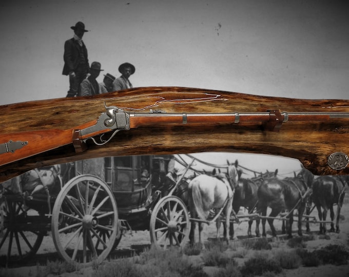 Rustic Live Edge Beautiful Unique Walnut Lever Action Rack Rifle Display Collectors Gift