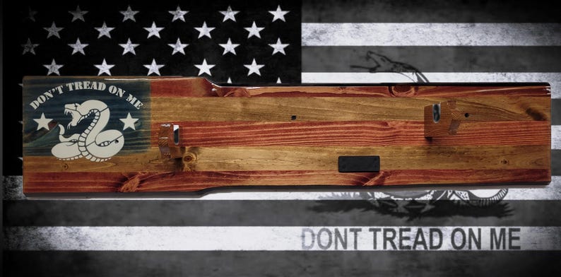 Handcrafted Old Glory M1 Garand Gun Rack - Rustic Knotty Pine Display ...