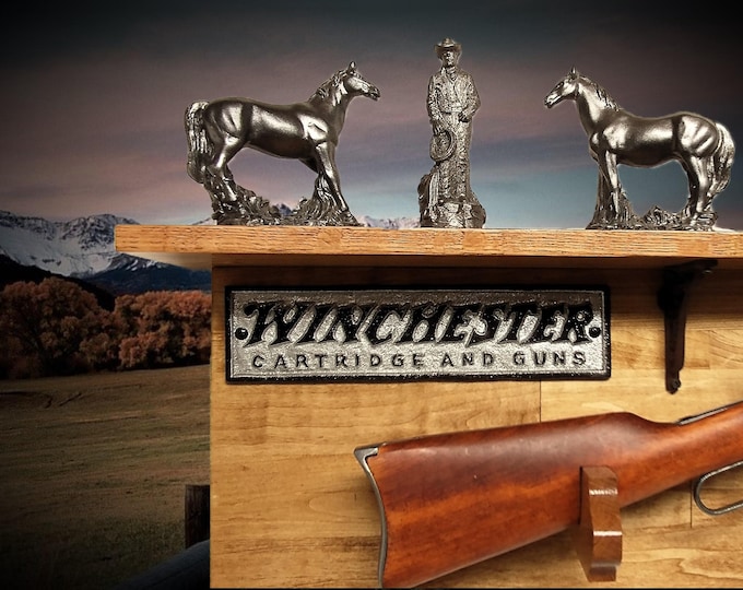 Traditional Winchester Aspen Lever Action Rifle Shelf Wall Display Collector Decor Gift