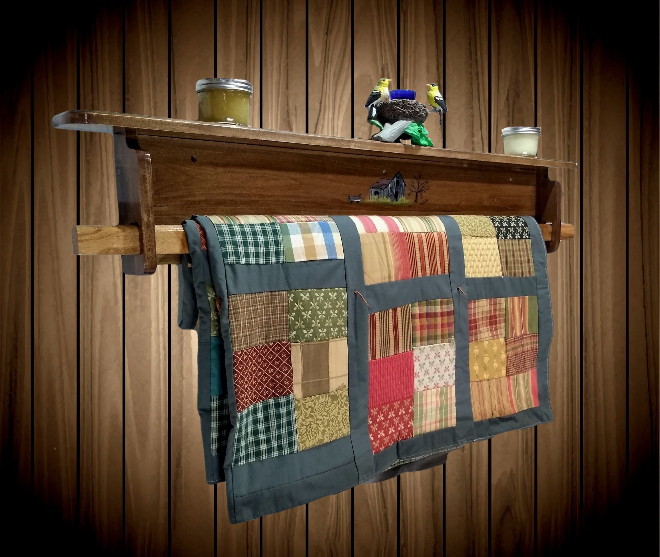 How To Build A Wall Quilt Rack Image to u