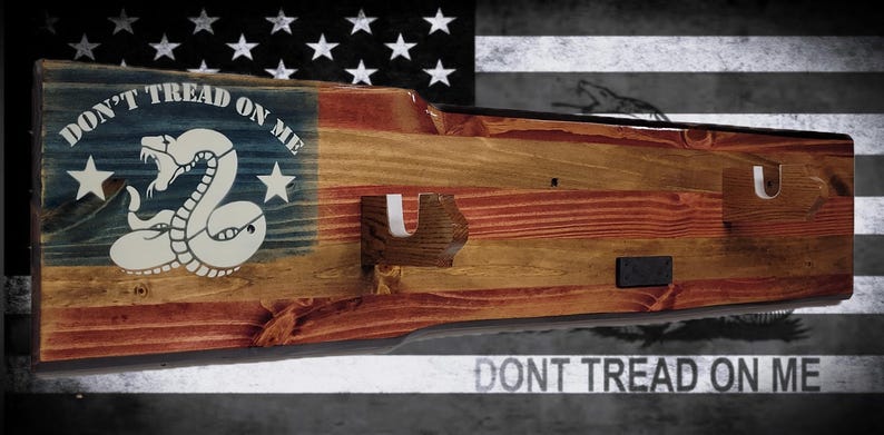 Handcrafted Old Glory M1 Garand Gun Rack - Rustic Knotty Pine Display ...