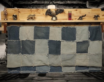 Cabin Knotty Pine Rustic Quilt Rack Wall Mounted with Shelf Farmhouse Home Decor Gift