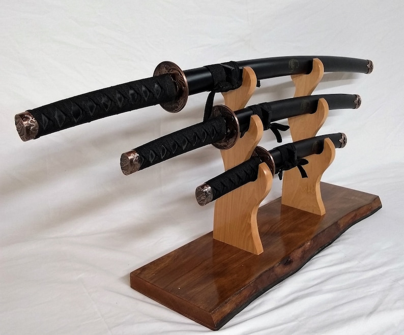 Japanese Samurai Sword Katana Tanto Holder Stand Bracket Assembly Rack 1~4 Tier Japanese Samurai Sword Katana Tanto Holder Stand Bracket Assembly Rack 1~4 Tier