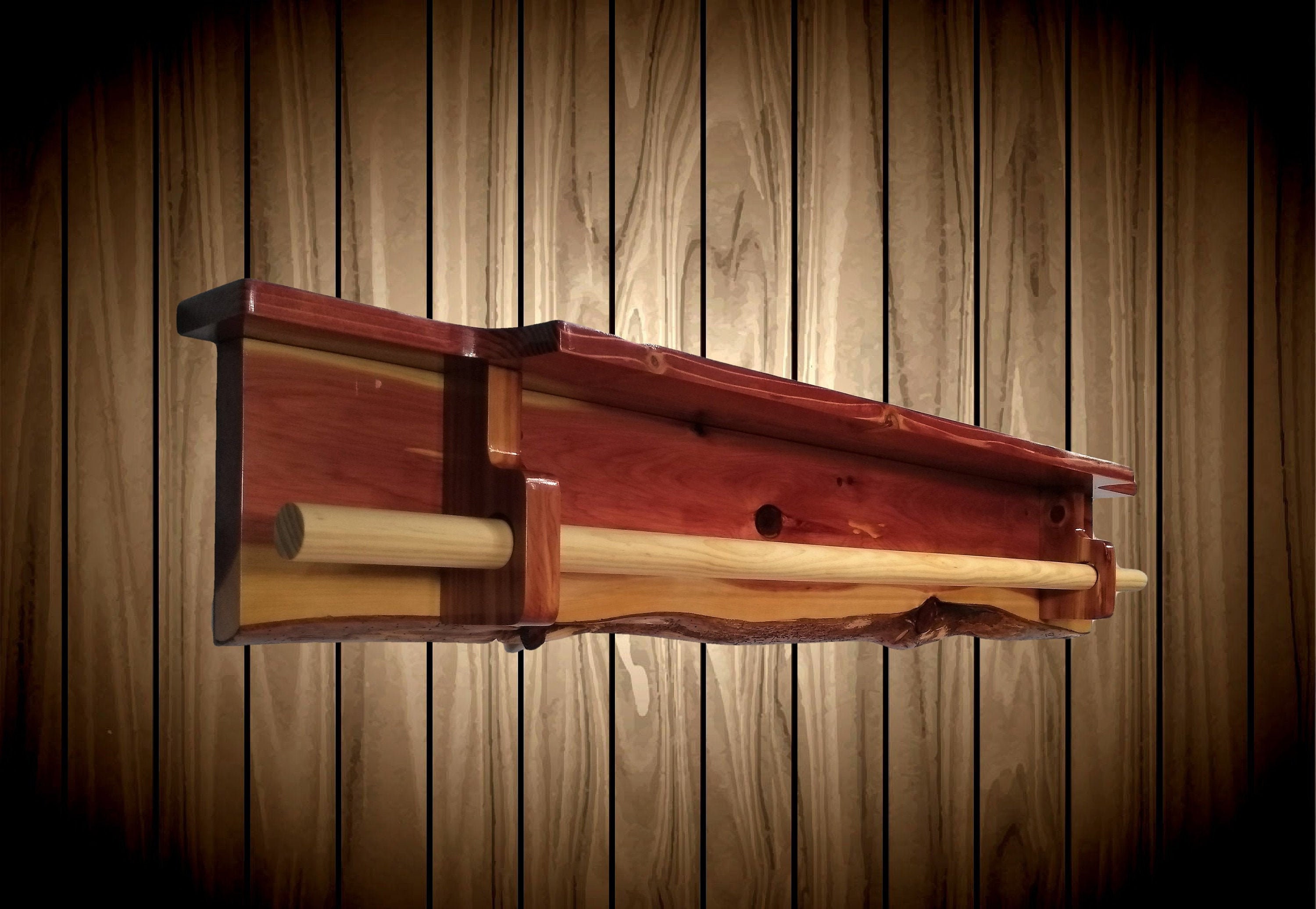 Live Edge Cedar Floating Shelf Multiple Sizes Available Rustic Red Cedar Shelf