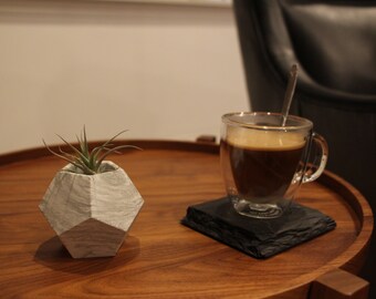 Marble Dodecahedron Concrete Planter / Minimalist Concrete Dodecahedron Planter/ Concrete Planter/ hand cast marble modern concrete décor