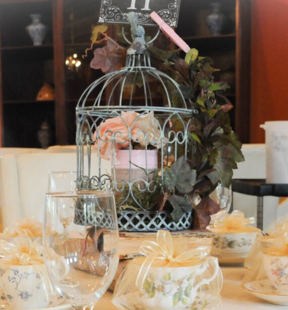 Cage à Oiseaux Rustique Centre De Table Mariage