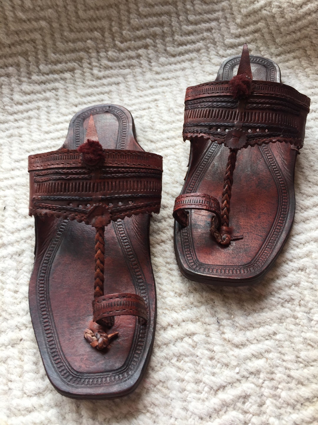 Mens Woven Leather Mules,menswear Flats,mens Shoes,slippers,slide  Sandals,back Open,authentic,indian,handmade,brown,hippie,boho,summer,beach  