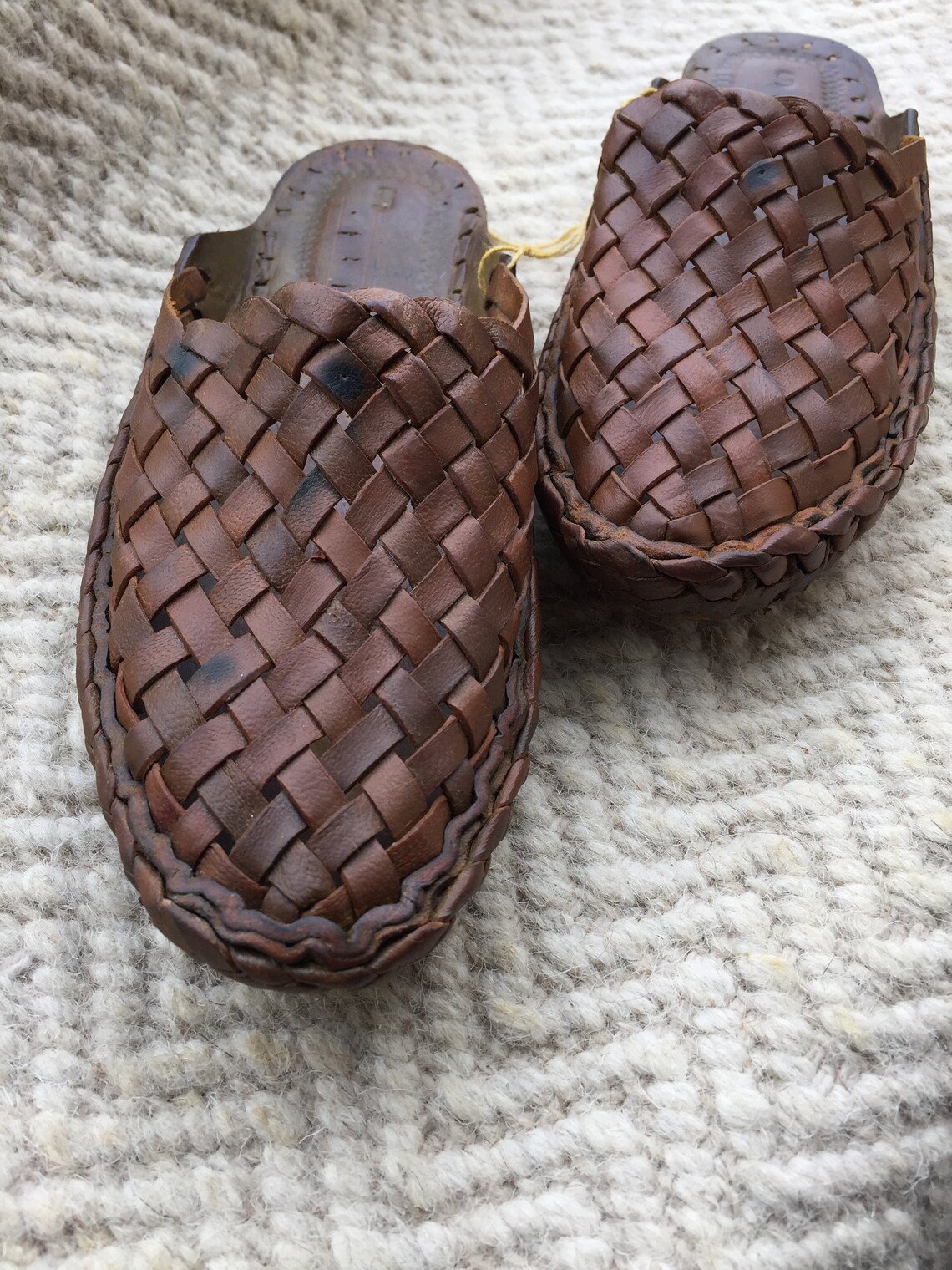 mens woven mules