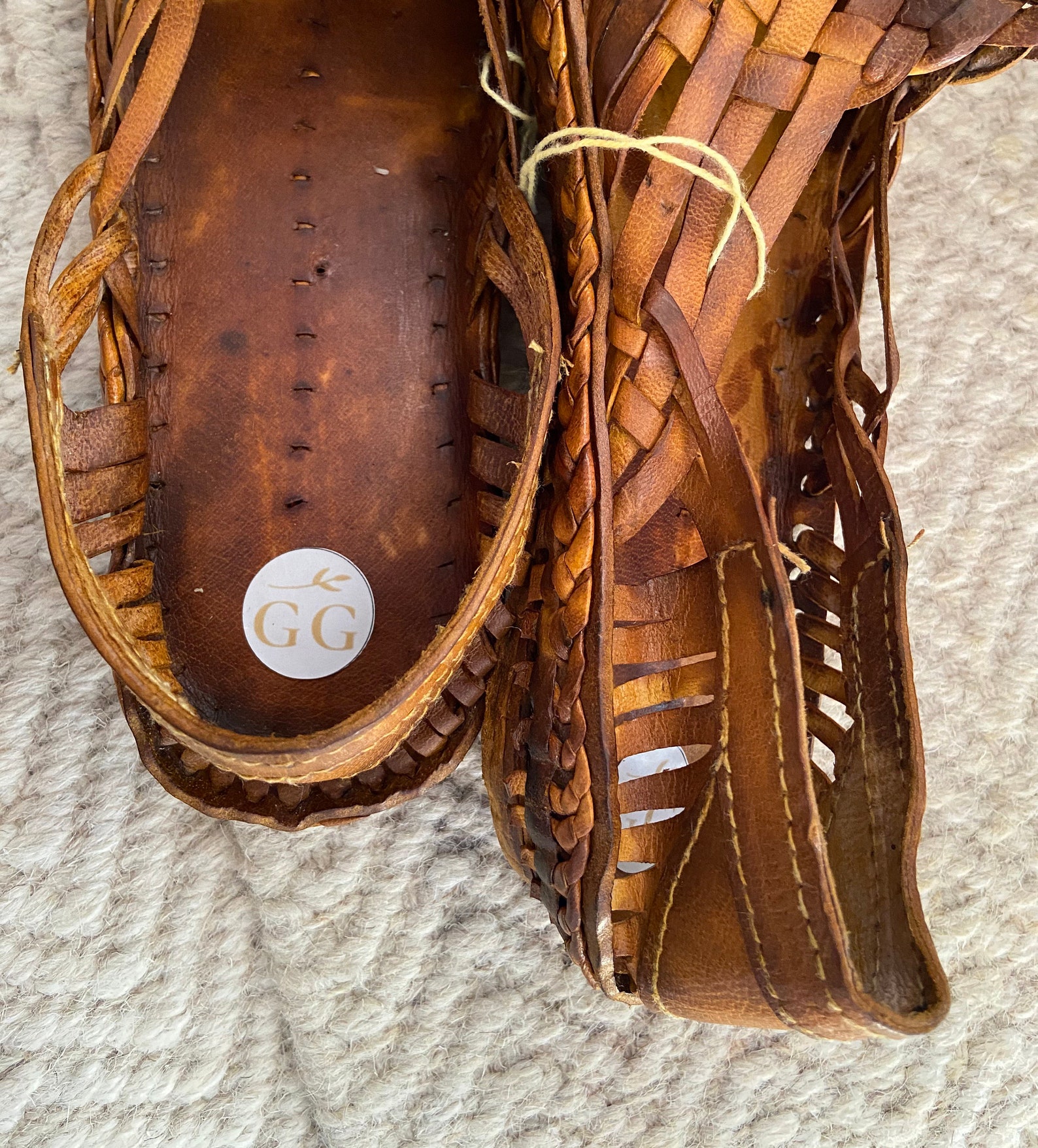 Mens Woven Leather Shoesmenswear Shoeman Mulesindian | Etsy