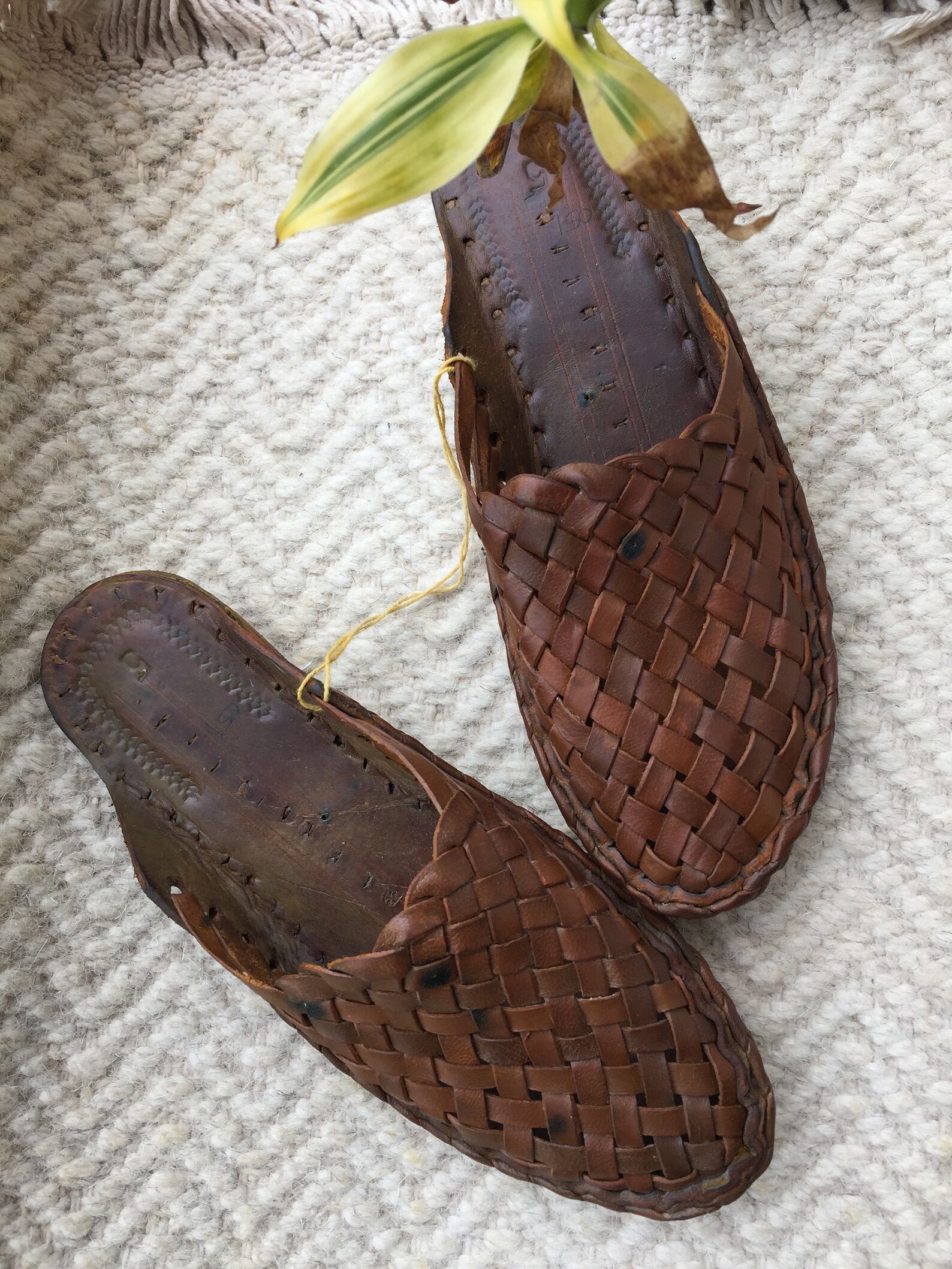 mens leather mules