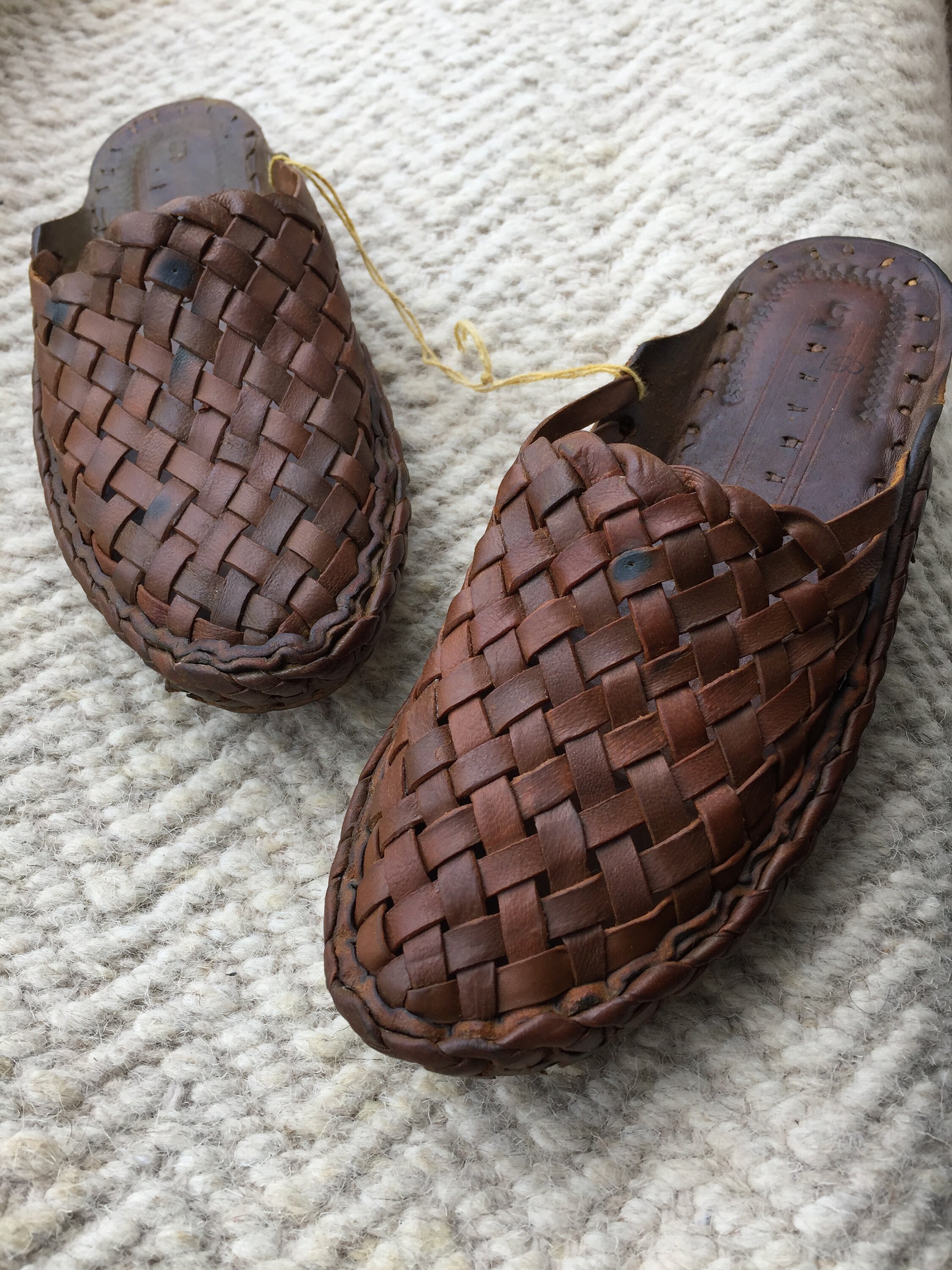 mens leather mules