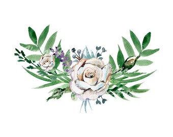 floral round frame watercolor floral clipart 1 frame etsy