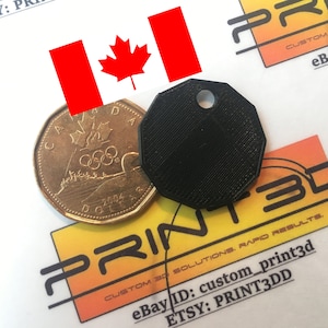 Canadian shopping cart token. keychain canada dollar loonie bulk affordable best superstore loony coin trolley buggy grocery store