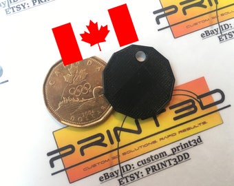 Canadian shopping cart token. keychain canada dollar loonie bulk affordable best superstore loony coin trolley buggy grocery store