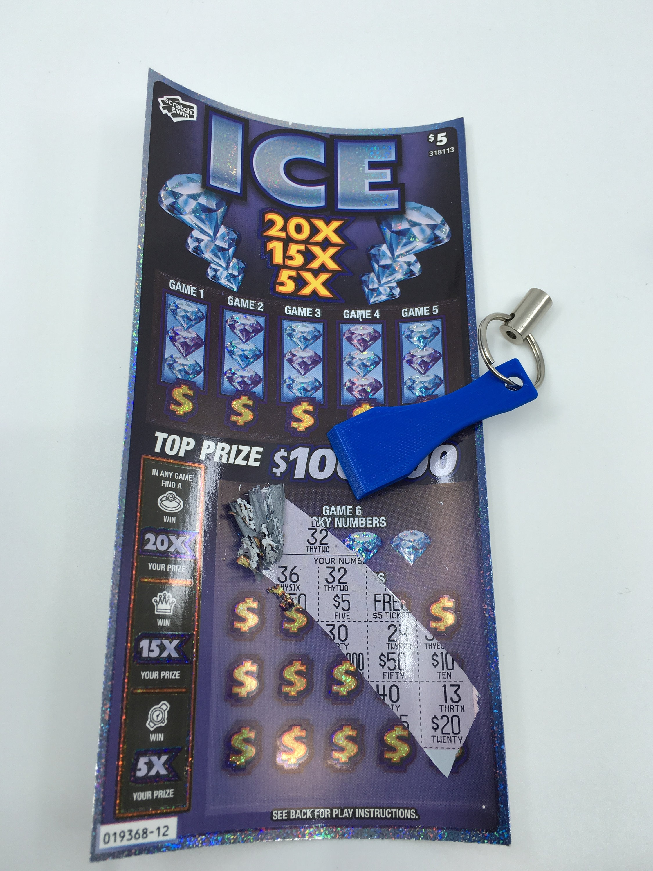 Tinksky 12Pcs Lottery Ticket Scratcher Tool Portable Sticker Label